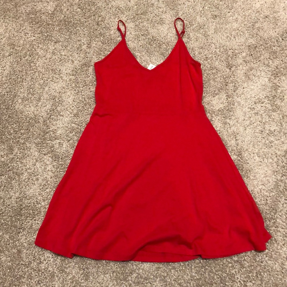 H&M Red Skater Dress size M